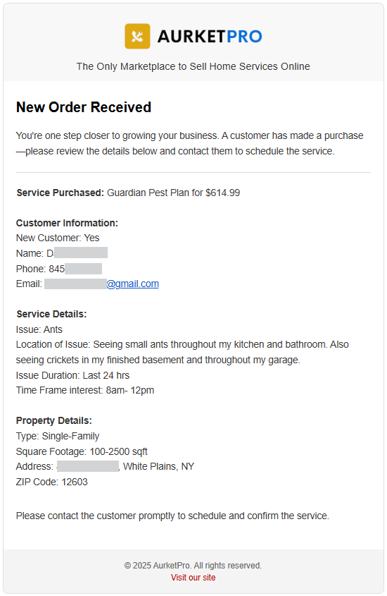 Online Sales Email template